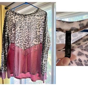 🤎💕 GLITZY GIRLZ ANIMAL PRINT SLICE TOP 💕🤎
